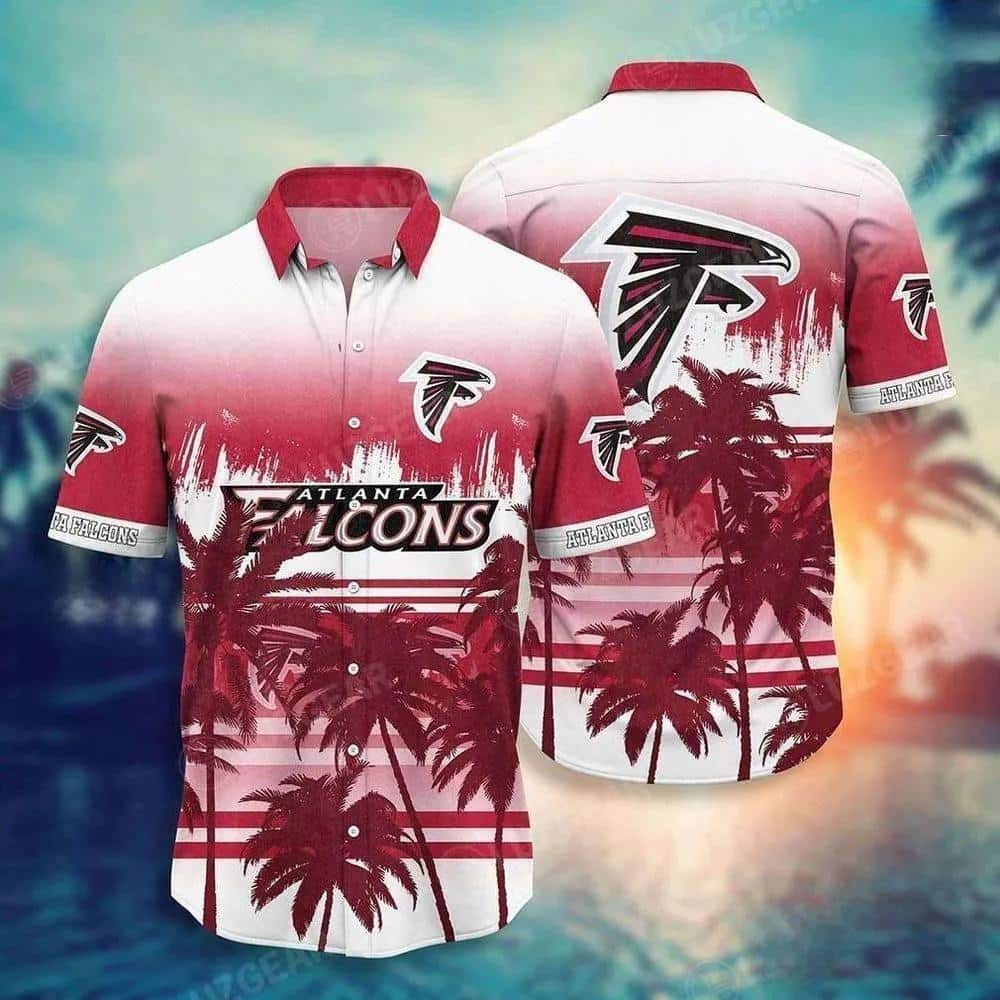 NFL Atlanta Falcons Hawaiian Shirt Aloha Palm Forest Practical Beach Gift