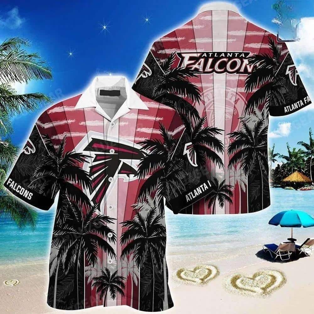 NFL Atlanta Falcons Hawaiian Shirt Palm Trees Scenery Summer Lovers Gift
