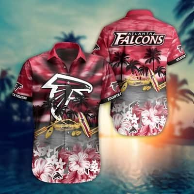 NFL Atlanta Falcons Hawaiian Shirt Aloha Landscape Practical Beach Gift