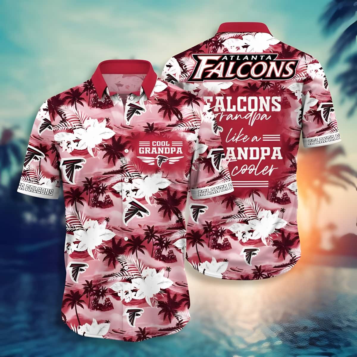 NFL Atlanta Falcons Hawaiian Shirt Like A Grandpa But Cooler Beach Aloha Gift