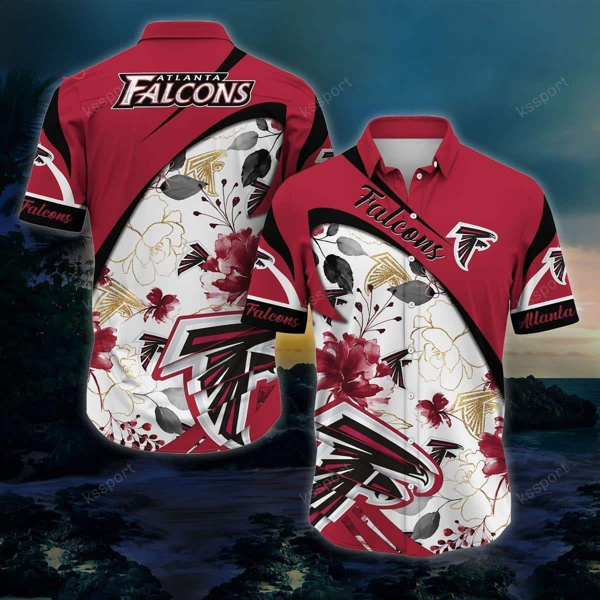 Black Aloha NFL Atlanta Falcons Hawaiian Shirt Trendy Summer Gift