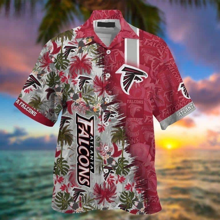 NFL Atlanta Falcons Hawaiian Shirt Aloha Pristine Forest Beach Trip Gift