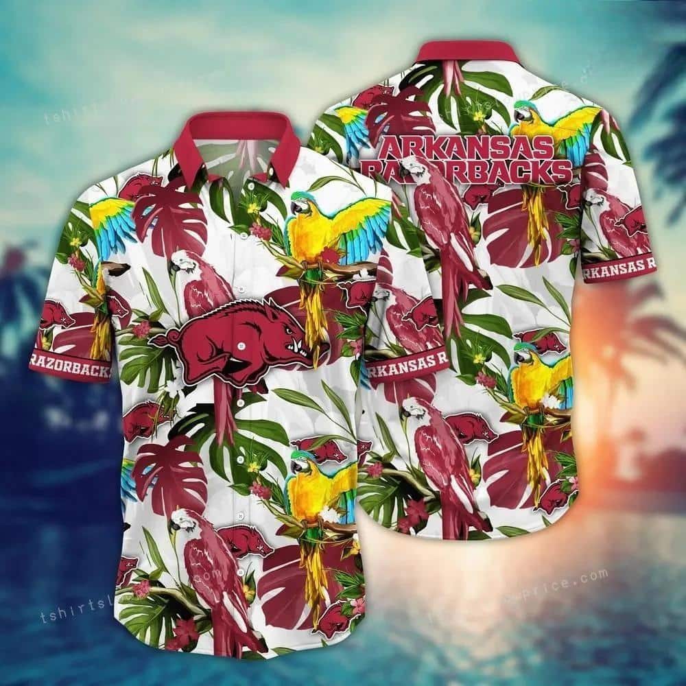 NCAA Arkansas Razorbacks Hawaiian Shirt Aloha Flora And Fauna Gift For Hunters