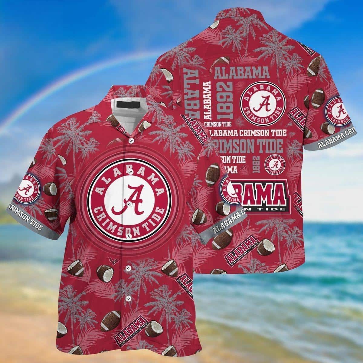 NCAA Alabama Crimson Tide Hawaiian Shirt Red Aloha Forest Gift For Hunters