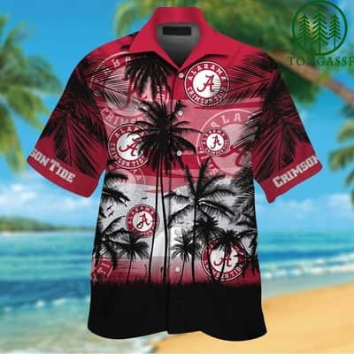 Vintage NCAA Alabama Crimson Tide Hawaiian Shirt Aloha Sunset Gift For New Grandpa