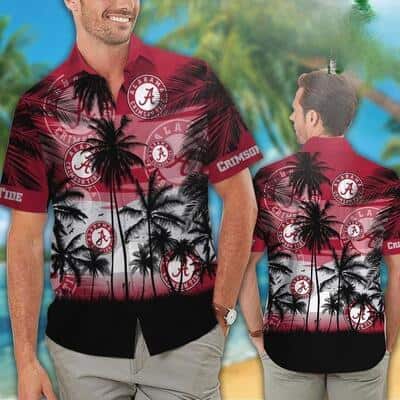 Vintage NCAA Alabama Crimson Tide Hawaiian Shirt Aloha Sunset Gift For New Grandpa