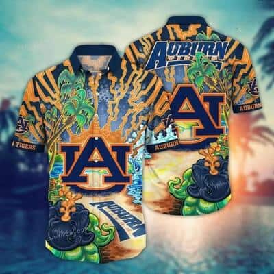 NCAA Auburn Tigers Hawaiian Shirt Aloha Summer Gift For Cool Dad