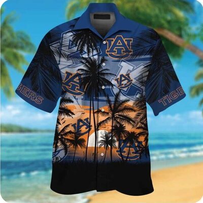 NCAA Auburn Tigers Hawaiian Shirt Vintage Aloha Trendy Gift For Cool Dad