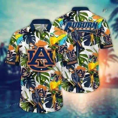 NCAA Auburn Tigers Hawaiian Shirt Colorful Tropical Forest Gift For Natural Lovers
