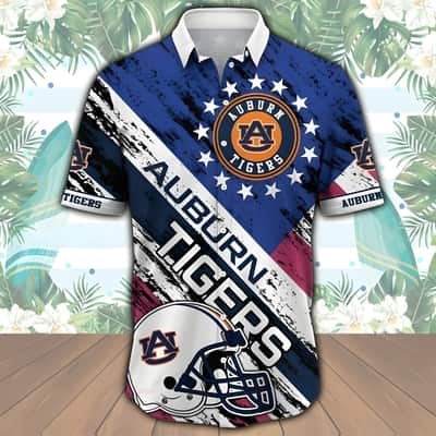 NCAA Auburn Tigers Hawaiian Shirt Group Logo Gift For Football Players