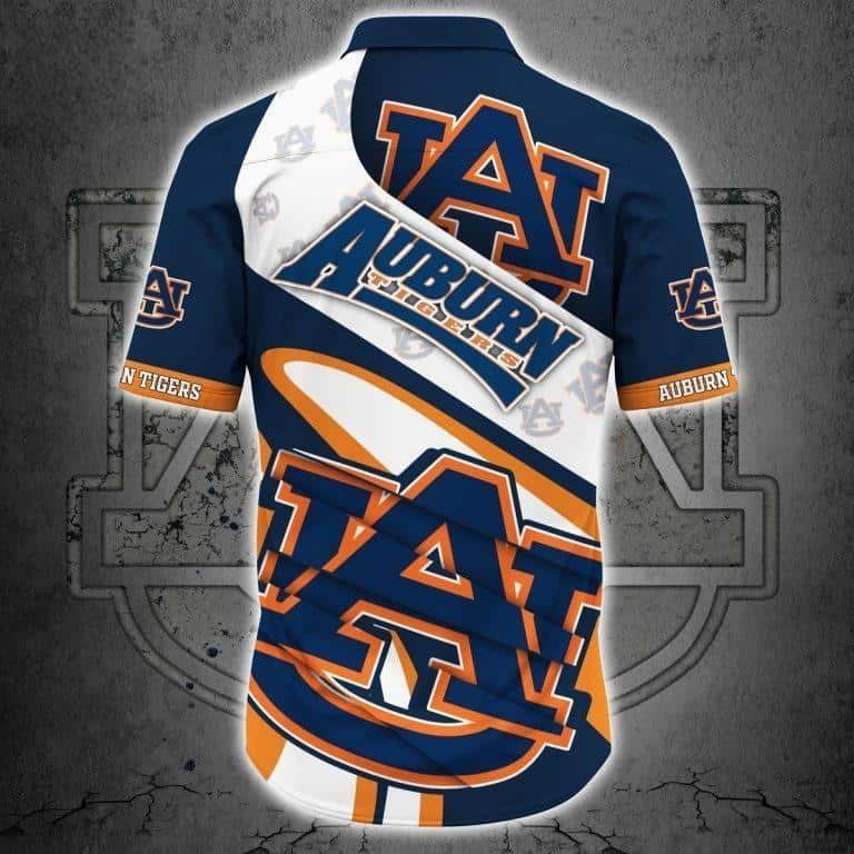 Orange And Blue NCAA Auburn Tigers Baseball Jersey Logo Team Gift