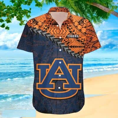 NCAA Auburn Tigers Hawaiian Shirt Polynesian Gift For Loyal Fans