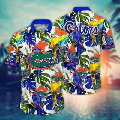 NCAA Florida Gators Hawaiian Shirt Tropical Flora And Fauna Gift For Beach Lovers