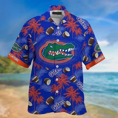 NCAA Florida Gators Hawaiian Shirt Colorful Tropical Plants Gift For Beach Lovers