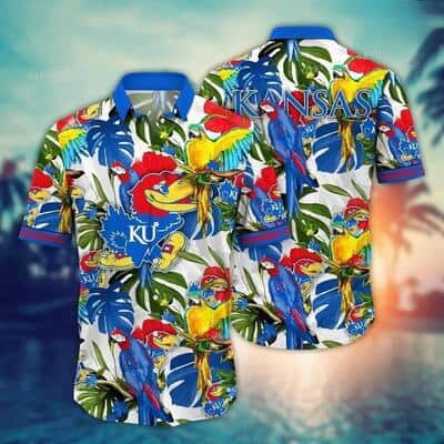 NCAA Kansas Jayhawks Hawaiian Shirt Aloha Flora And Fauna Gift Ideas For Summer
