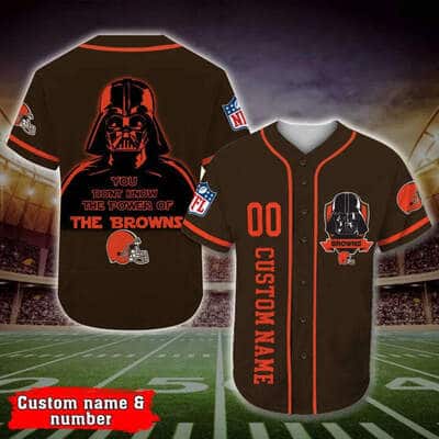 Personalized You Don't Know The Power Of NFL Cleveland Browns Baseball Jersey Darth Vader Gift For Star Wars Fans