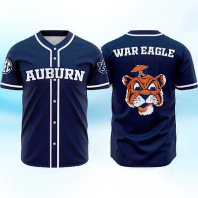 Basic NCAA Auburn Tigers Baseball Jersey Football Mascot Logo Gift For New Dad