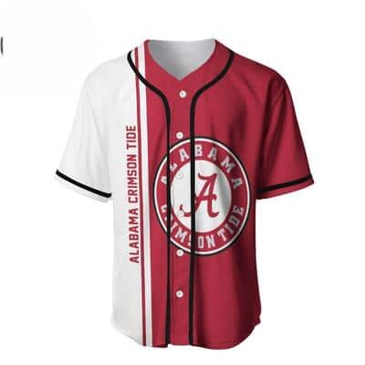 Red And White NCAA Alabama Crimson Tide Baseball Jersey Best Gift For Football Fans