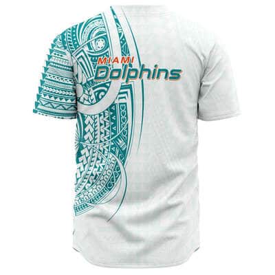 Polynesian NFL Miami Dolphins Baseball Jersey Gift For Boyfriend