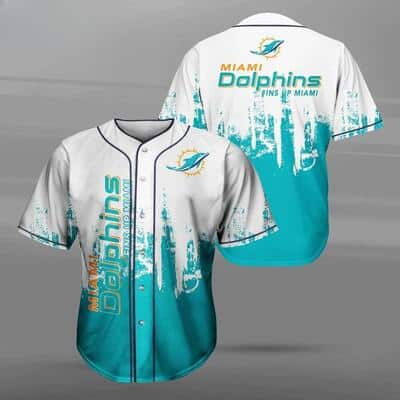 Awesome NFL Miami Dolphins Baseball Jersey Fins Up Miami Gift For Football Players