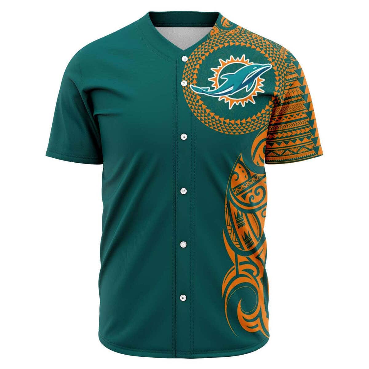Polynesian NFL Miami Dolphins Baseball Jersey Gift For Football Lovers