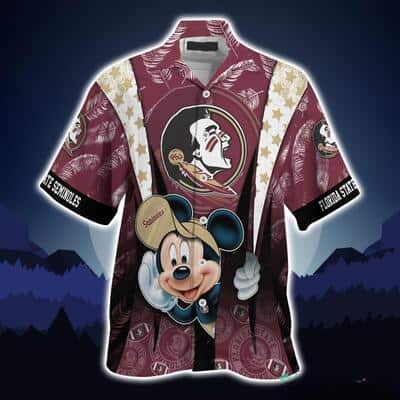 NCAA Florida State Seminoles Hawaiian Shirt Mickey Mouse Gift For Disney Lovers