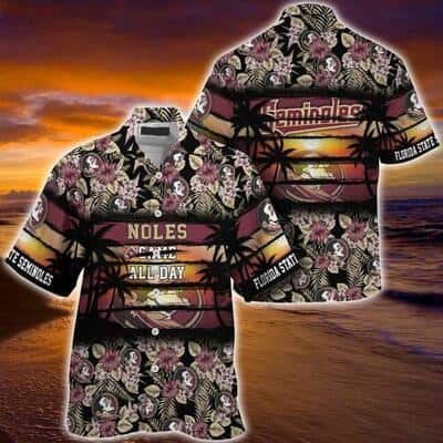 NCAA Florida State Seminoles Hawaiian Shirt Sunset Aloha Scenery Summer Gift