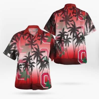 Trendy NCAA Ohio State Buckeyes Hawaiian Shirt Palm Forest Gift For New Dad
