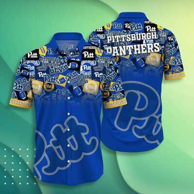 NCAA Pitt Panthers Hawaiian Shirt Unique Team Logo Gift For Family