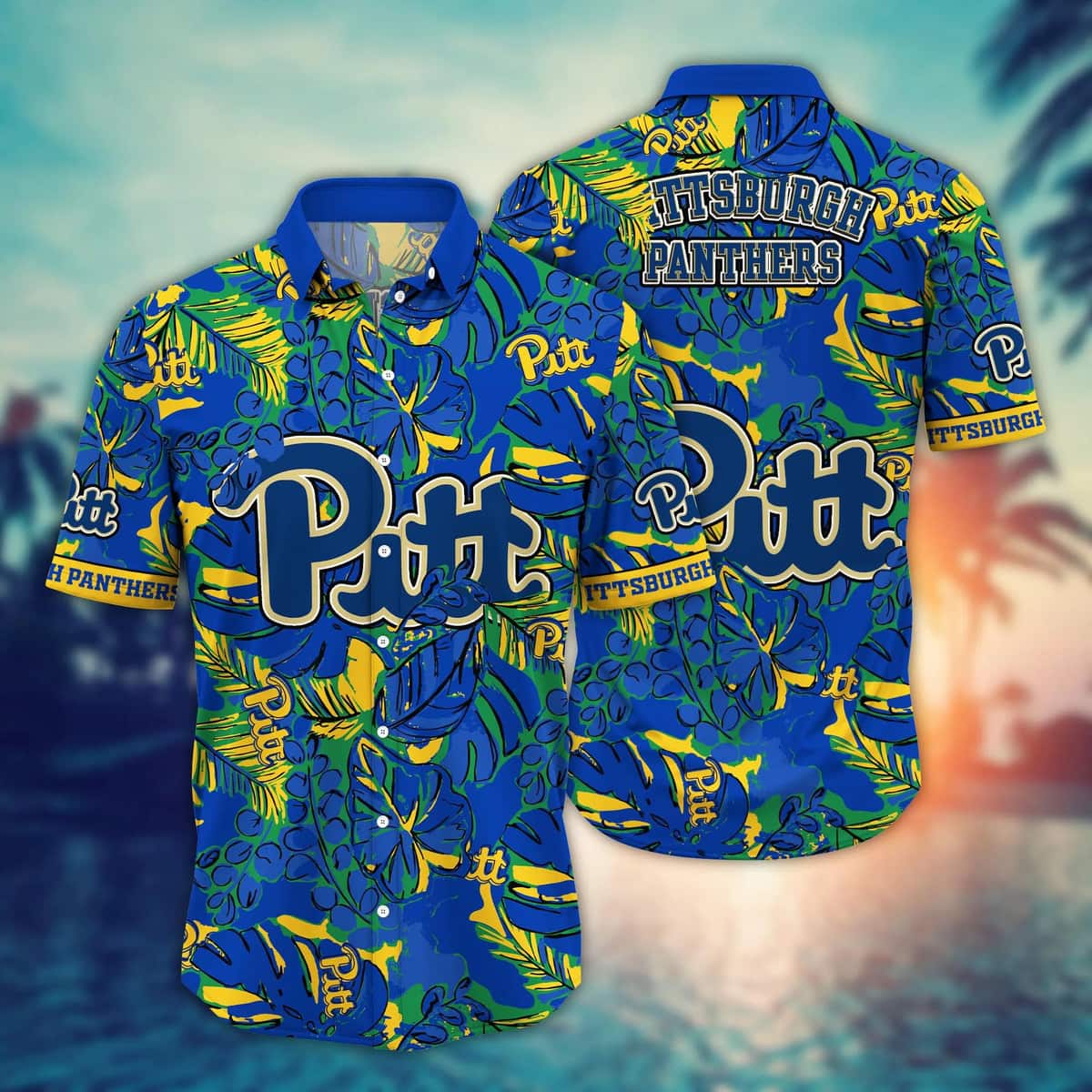 Classic Aloha NCAA Pitt Panthers Hawaiian Shirt Tropical Forest Best Family Gift