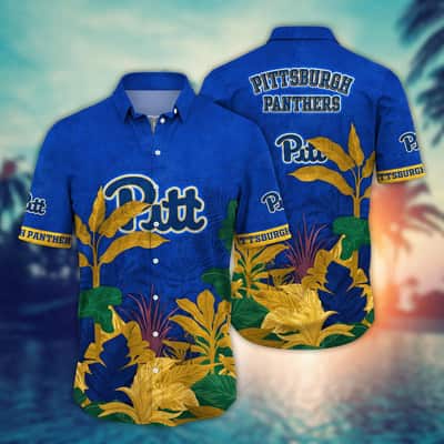NCAA Pitt Panthers Hawaiian Shirt Aloha Tropical Forest Gift For Friends