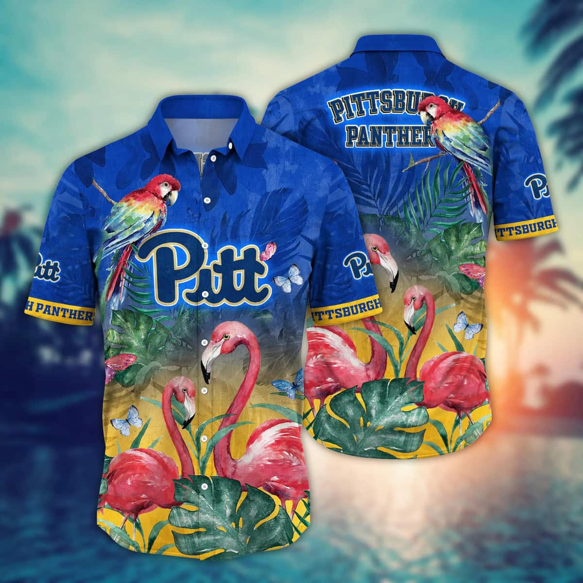 Awesome Aloha NCAA Pitt Panthers Hawaiian Shirt Tropical Summer Gift For  Friends