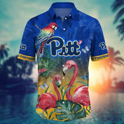NCAA Pitt Panthers Hawaiian Shirt Flamingo Aloha Gift Ideas For Summer