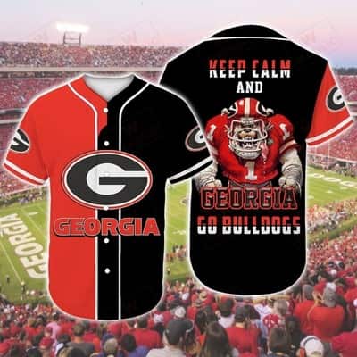 Keep Calm And NCAA Go Georgia Bulldogs Baseball Jersey Gift For Loyal Fans