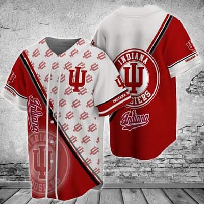 White And Red NCAA Indiana Hoosiers Baseball Jersey Gift For Sports Lovers