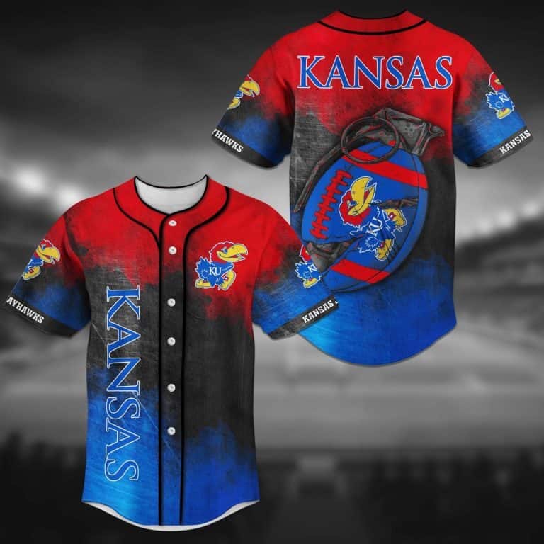 Colorful NCAA Kansas Jayhawks Baseball Jersey Grenade Gift For Sports Lovers