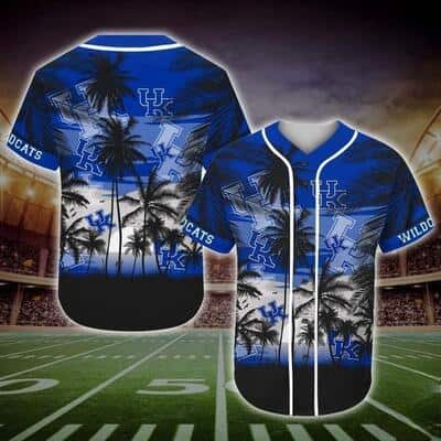 Vintage NCAA Kentucky Wildcats Baseball Jersey Palm Trees Gift For Beach Lovers