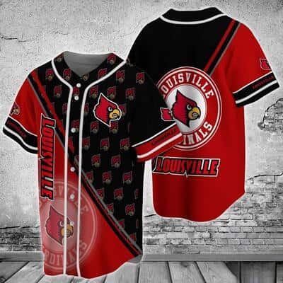 Black And Red NCAA Louisville Cardinals Baseball Jersey Gift For Sports Dad