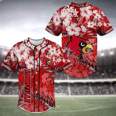 Aloha NCAA Louisville Cardinals Baseball Jersey Hibiscus Flowers Gift For Sport Lovers