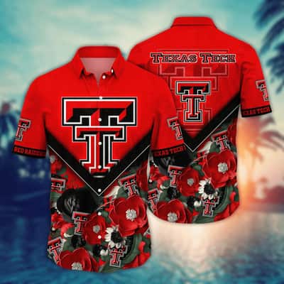Floral Aloha NCAA Texas Tech Hawaiian Shirt Cool Gift For Dad