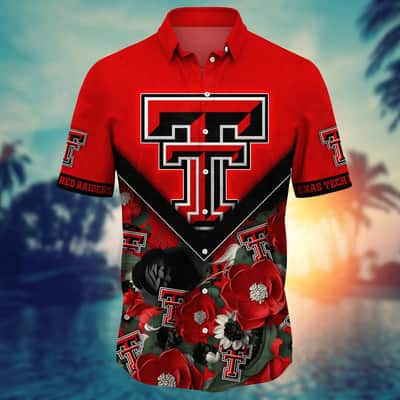 Floral Aloha NCAA Texas Tech Hawaiian Shirt Cool Gift For Dad