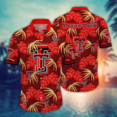 Summer Aloha NCAA Texas Tech Hawaiian Shirt Palm Leaves Best Gift For Grandpa
