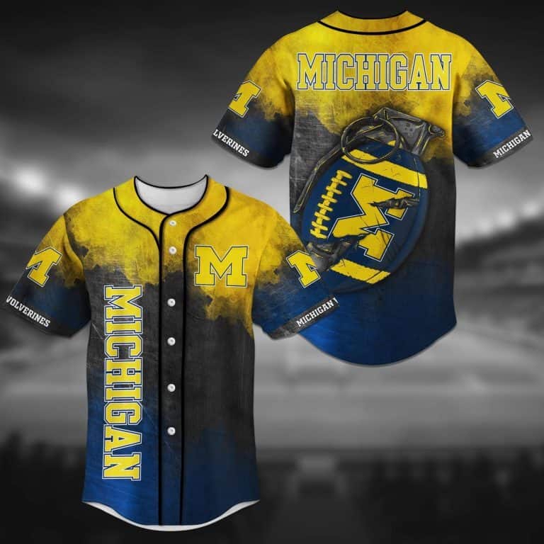 Awesome NCAA Michigan Wolverines Baseball Jersey Grenade Gift For Friends