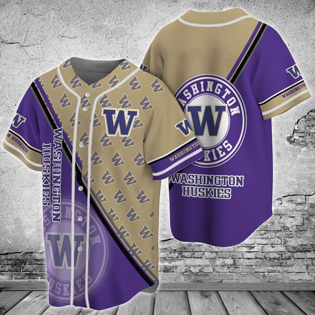 Washington Huskies NCAA Custom Name And Number Gift For Dad Baseball Jersey  Shirt