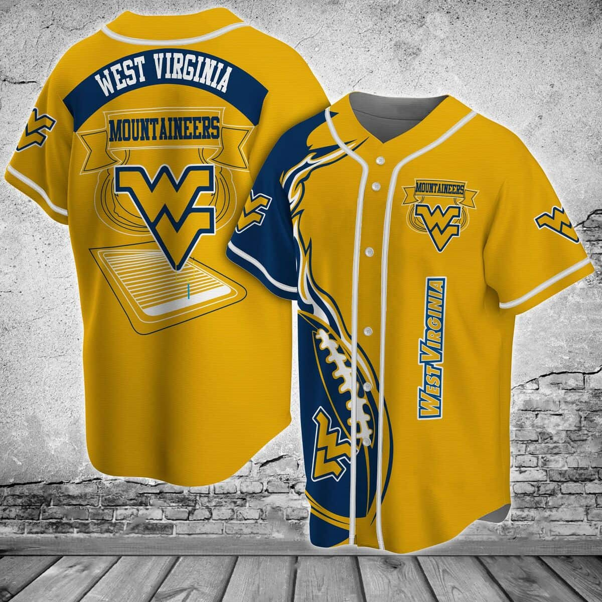 BEST] NCAA West Virginia Mountaineers Baseball Jersey