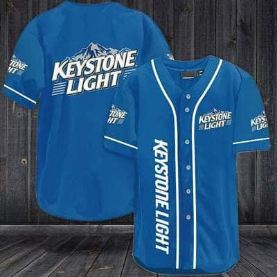 Blue Keystone Light Baseball Jersey Best Gift For Beer Lovers