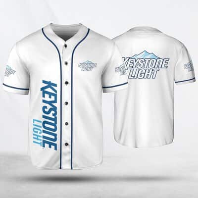 White Keystone Light Baseball Jersey Gift For Friendship