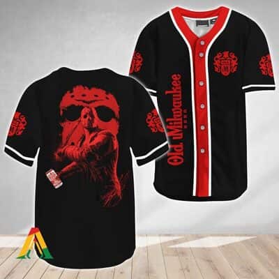 Cool Old Milwaukee Baseball Jersey Jason Voorhees Friday The 13th Gift For Beer Drinkers