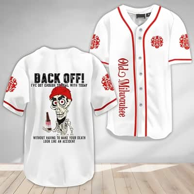 Achmed Back Off And Old Milwaukee Baseball Jersey Beer Lovers Gift