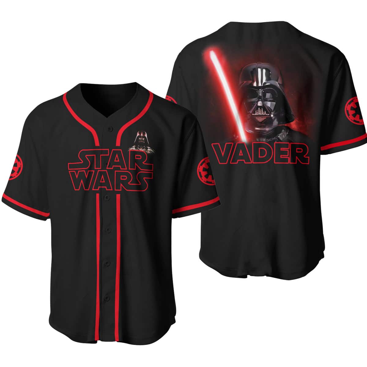 Black Star Wars Darth Vader Baseball Jersey Gift For Sporty Husband
